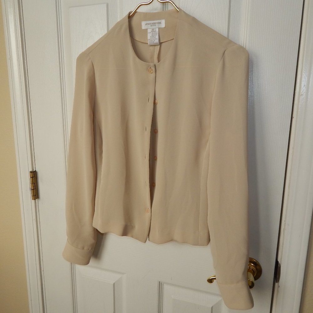 Sheer tan blouse